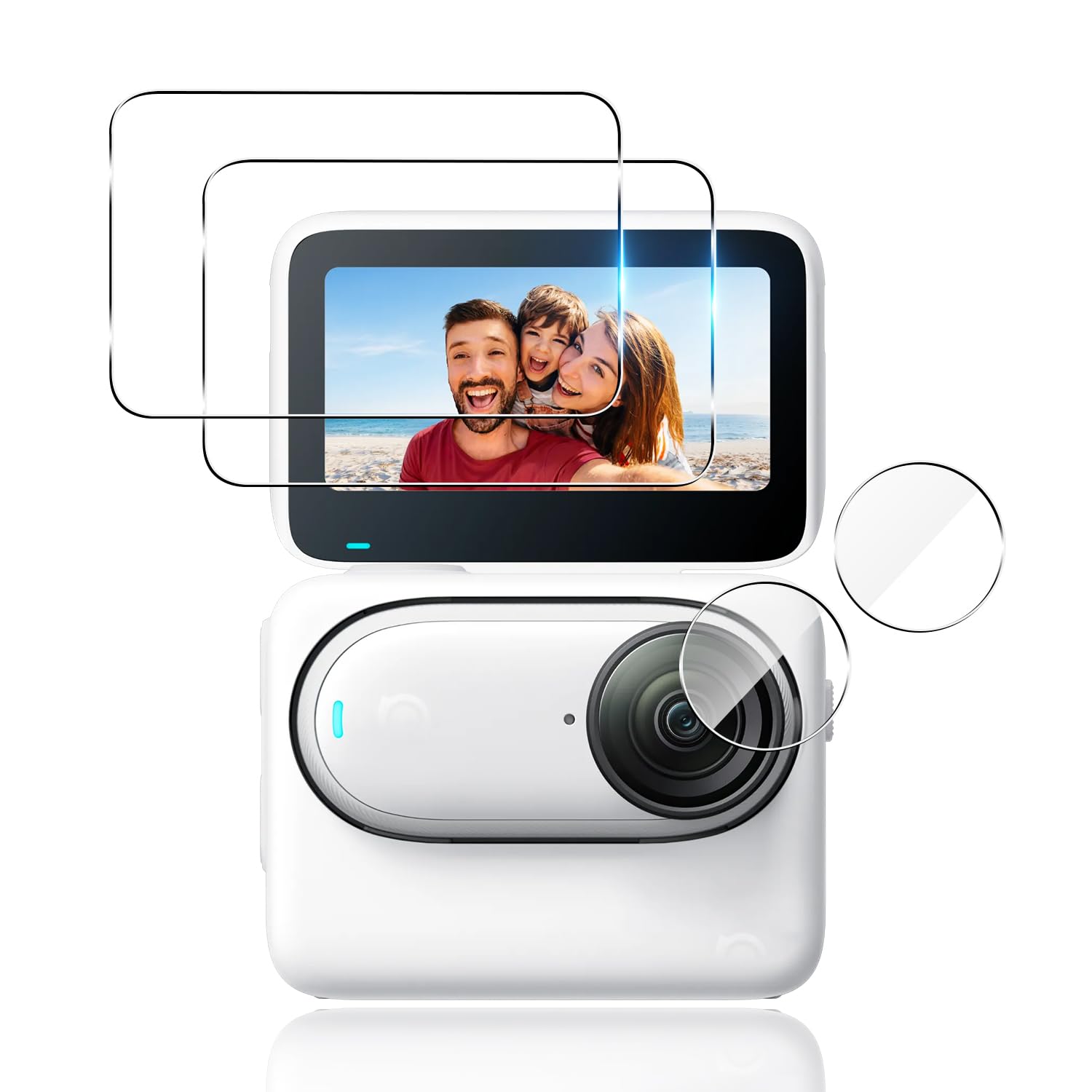 Amazon | 用 Insta360 Go 3S ガラスフィルム 2枚+ カメラフィルム 2枚 
