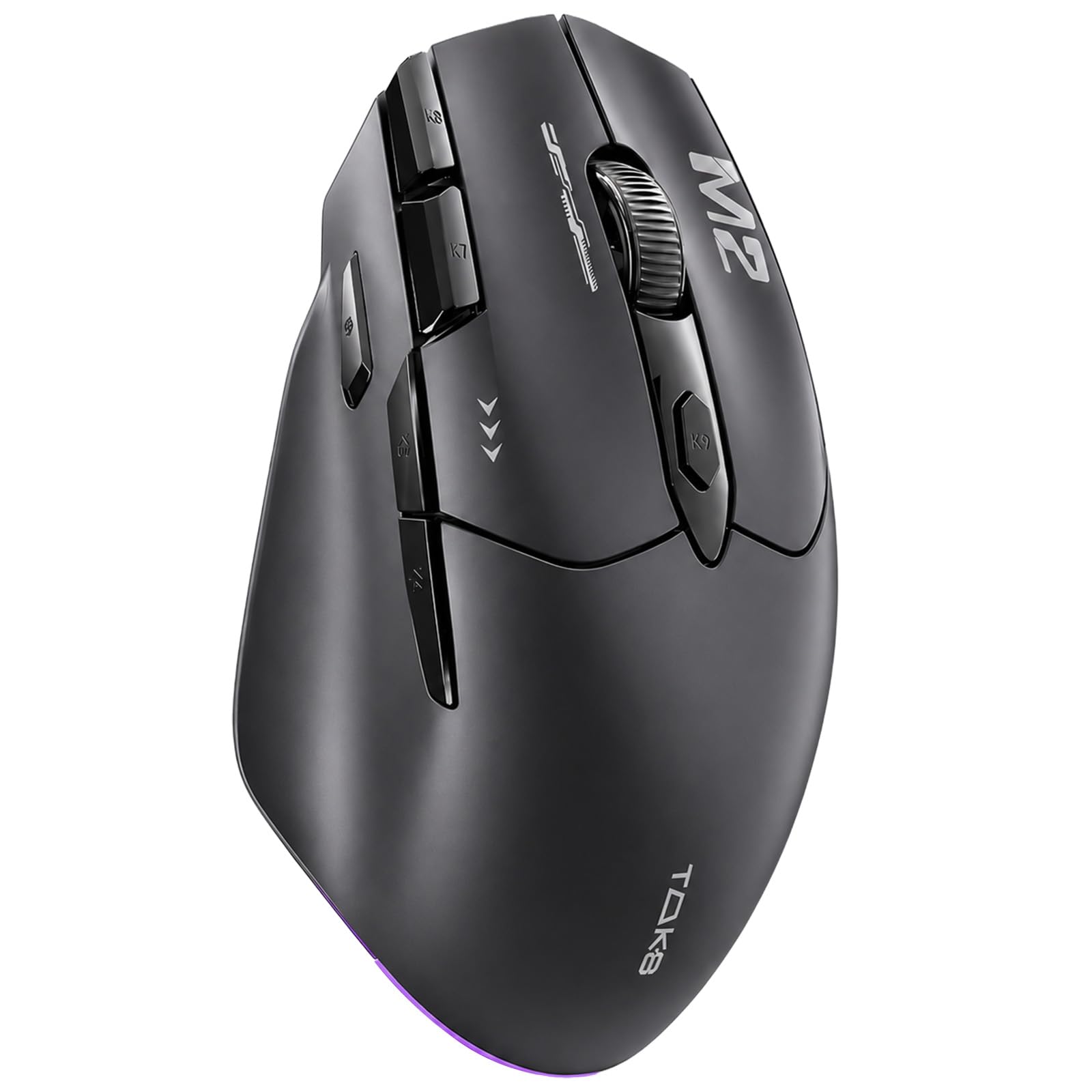 TMKB M2 Gaming Maus Kabellos, PAW3311 24000 DPI Wireless Gaming Mouse, 600mAh Lange Akkulaufzeit, Tri-Mode BT/2.4G/USB-C, 80M Klicks, 9 Programmierbare Tasten, RGB Leichte PC Maus für Gamer Laptop Mac