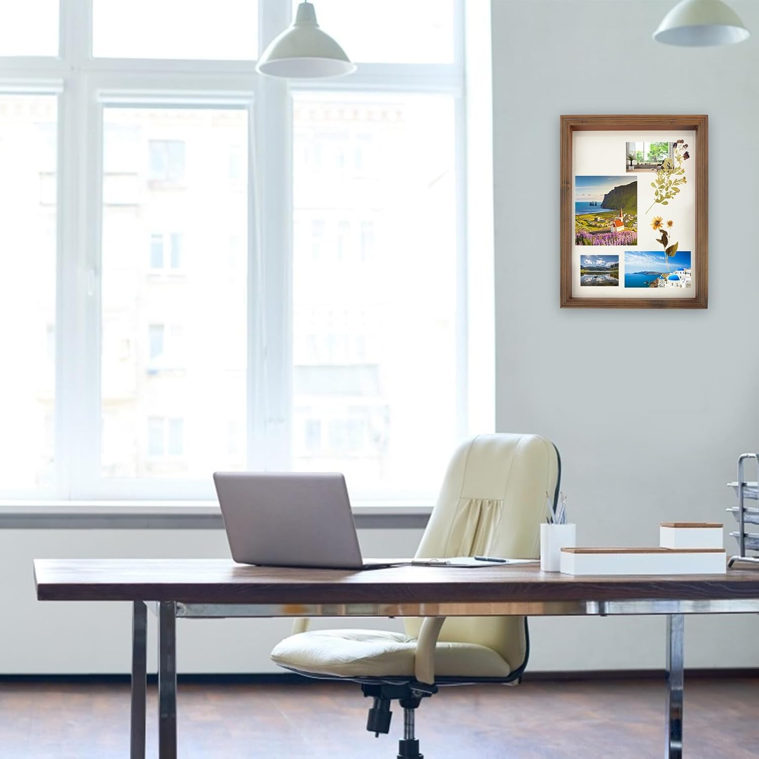 Shadow Box Ornament Display Case for Dried Flowers Keepsakes Picture Frame Decoration DIY Vintage Memorial Awards Showcase