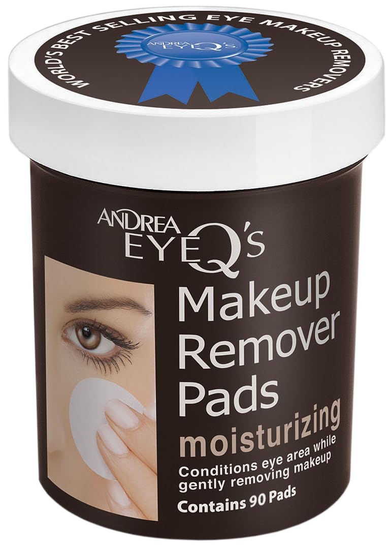 Andrea Eye Q's Eye Make Up Remover, Eye Q's Moisturizing, 65 pads