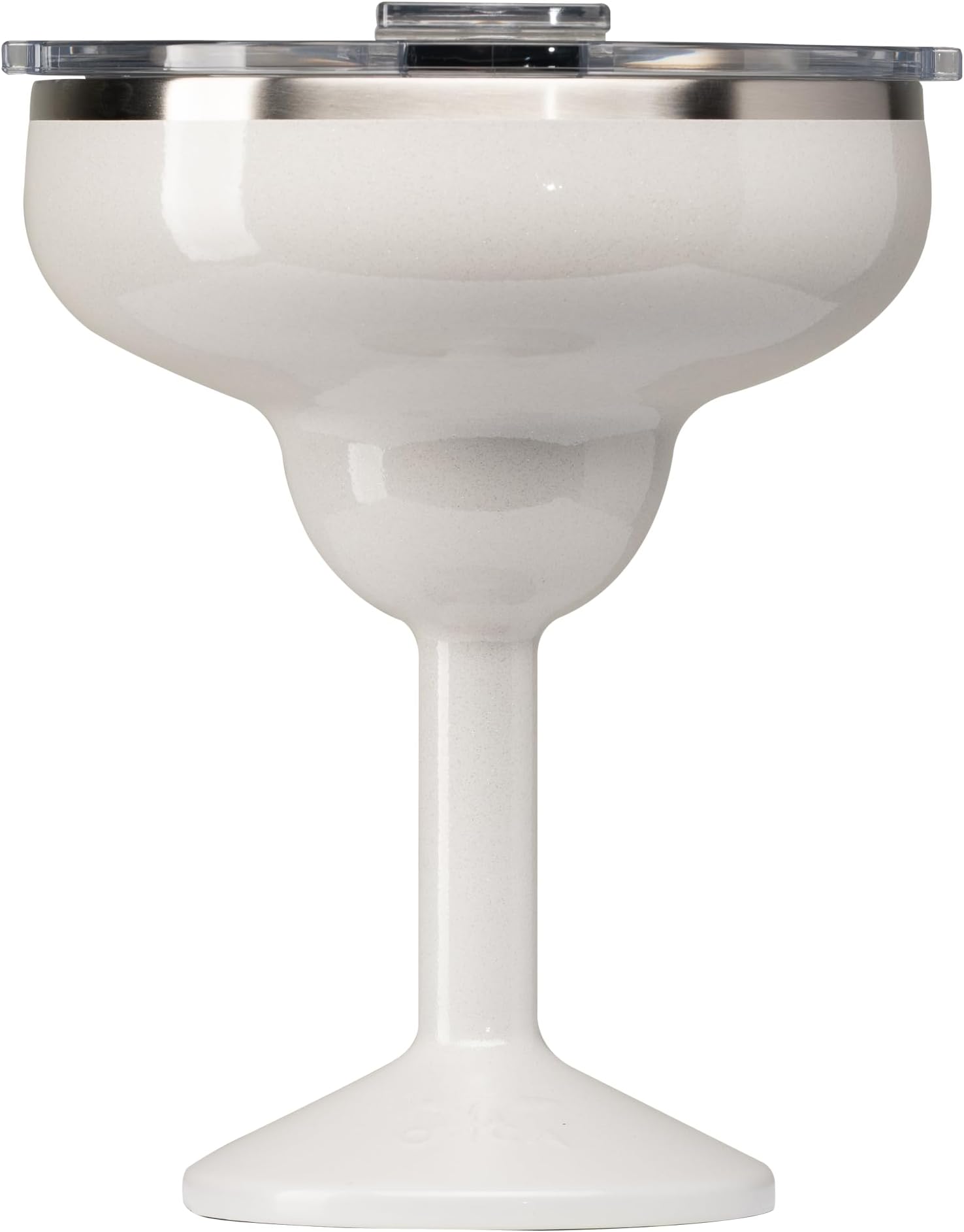 Rita | Temperature Insulated, Stainless Steel Margarita Glass, Lidded Tumbler for Cocktails, Wine & Cold Drinks โ Silver Sparkle