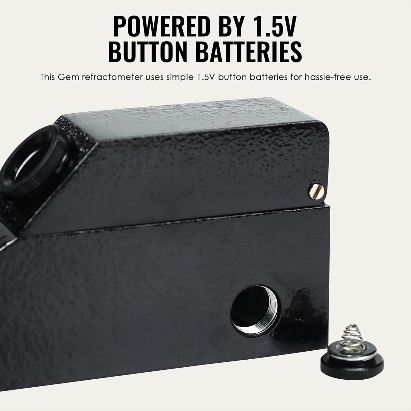 Refractómetro Para Gemas, Refractómetro Profesional Para Joyería Con Luz Integrada, Índice De Refracción De 1,30 A 1,80, Precisión De 0,01, Herramienta Portátil De Identificación De Gemas Para Joyeros