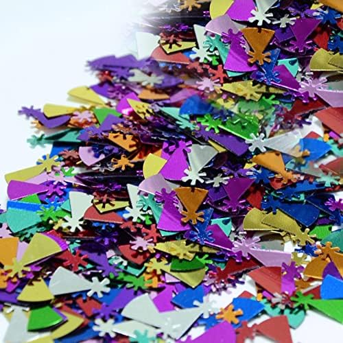 Sombrero de fiesta de confeti multicolor 4 bolsas de media onza (2 oz) #8659 Q02