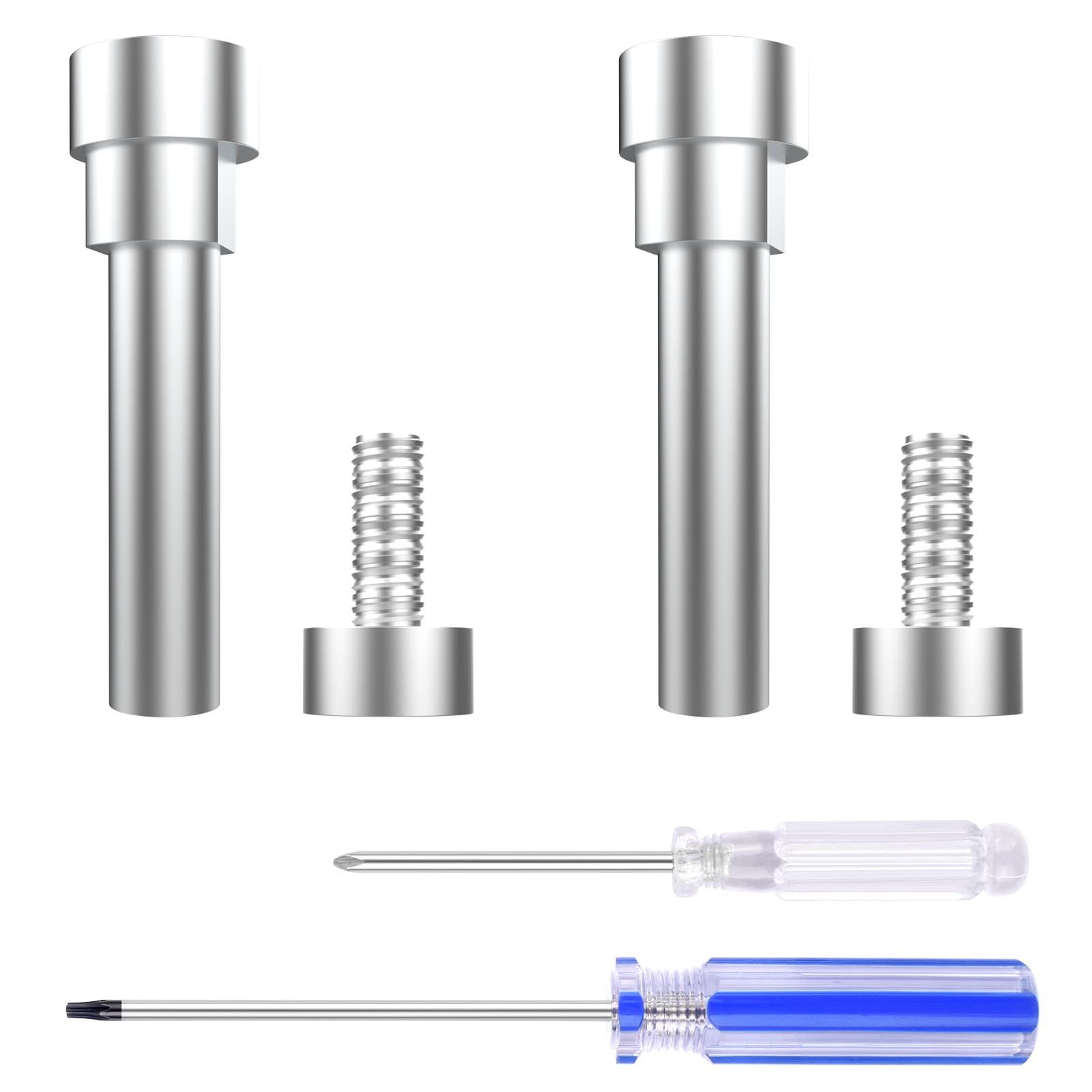 Replacement QC35 Hinge Screws Parts Accessories Compatible with Bose QuietComfort 35 II/QC35 I/QC45/QC25 Headphones with 2 x Screwdriver (Silver)