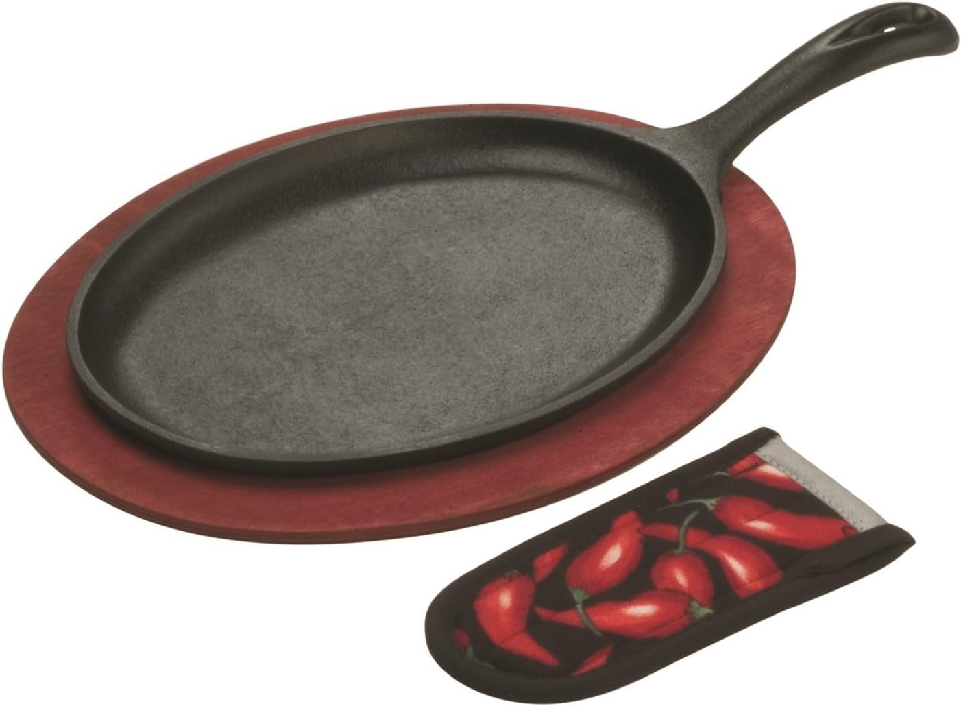LFSR3 Cast Iron Fajita Set, Pre-Seasoned