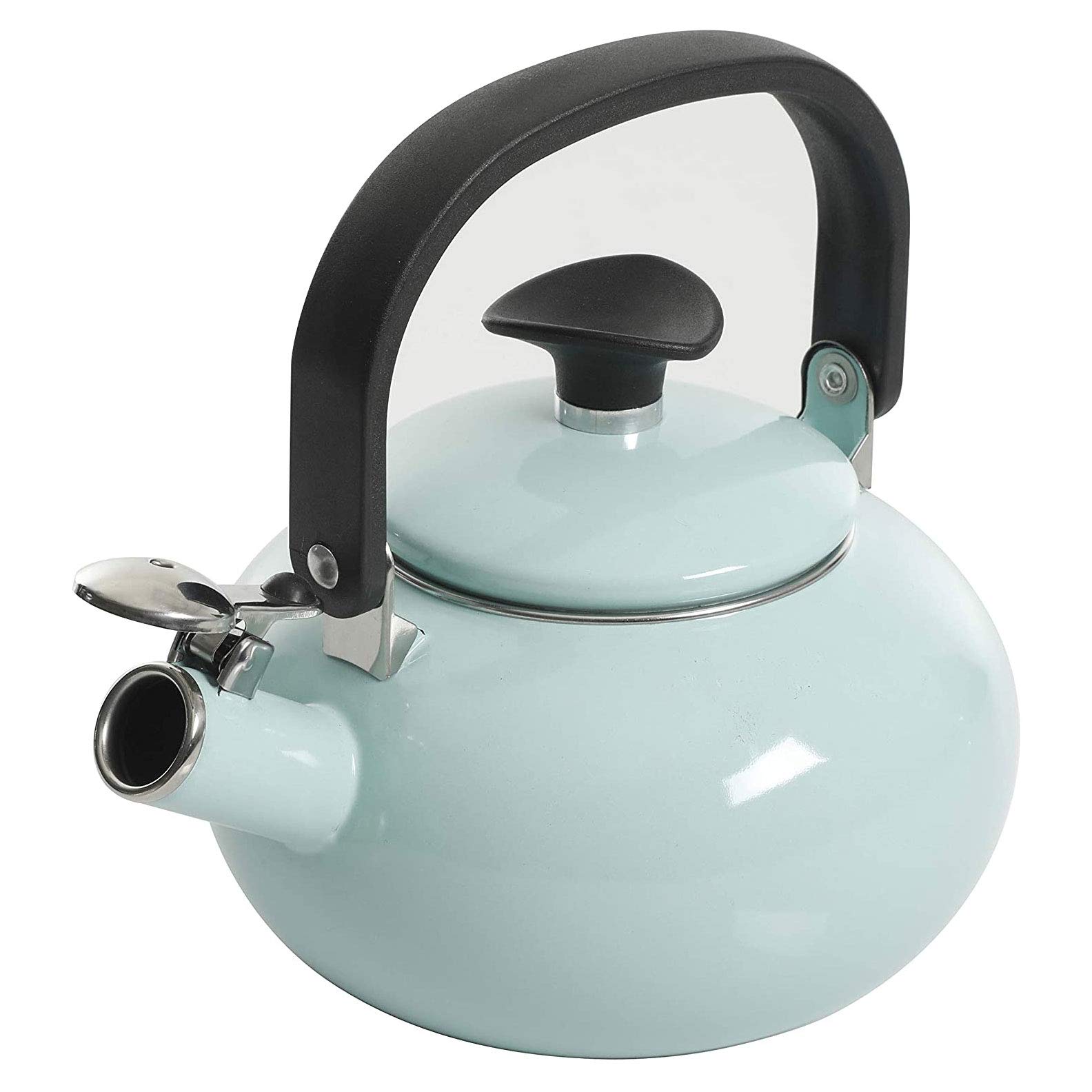 KenmoreBroadway Enamel on Steel Tea Kettle, 1.5-quart, Glacier Blue