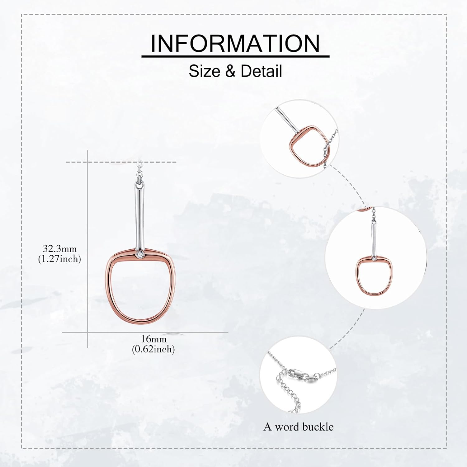 925 Sterling Silver Horseshoe Horse Snaffle Bit Pendant Necklace Horse Lovers Gift for Women - Image 4