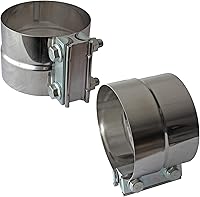 Vista 14 de 2 piezas de abrazaderas de escape de 5 pulgadas de acero inoxidable para banda de silenciador de 5 pulgadas de diámetro interno a 5.5 pulgadas