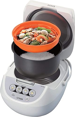 Miniatura 7 de Hervidor de arroz y calentador JBV-A10U de Tiger Corporation con función 3 en 1 capacidad de 55 tazas Blanco