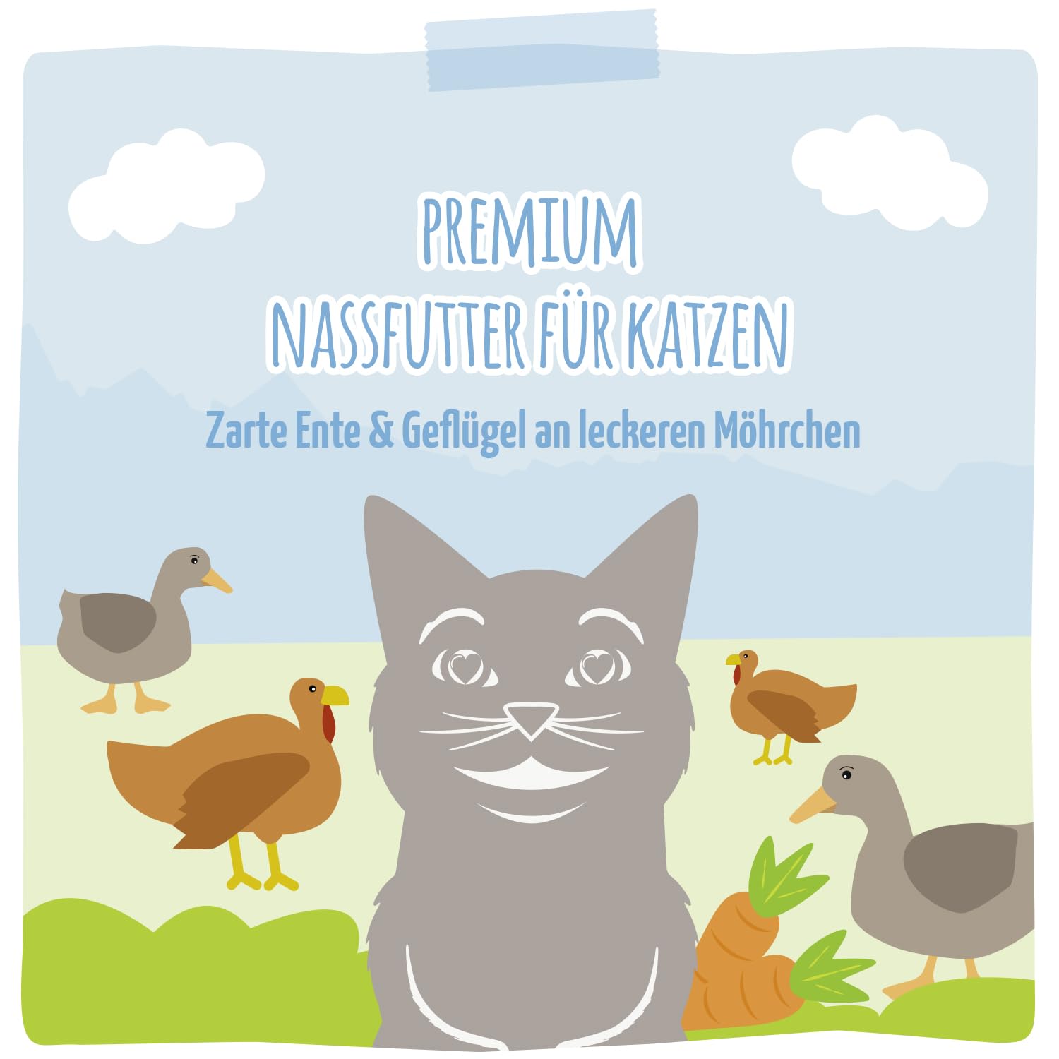 MjAMjAM - Premium Nassfutter für Katzen - zarte Ente & Geflügel an leckeren Möhrchen, 6er Pack (6 x 800 g)… – Ansicht 6