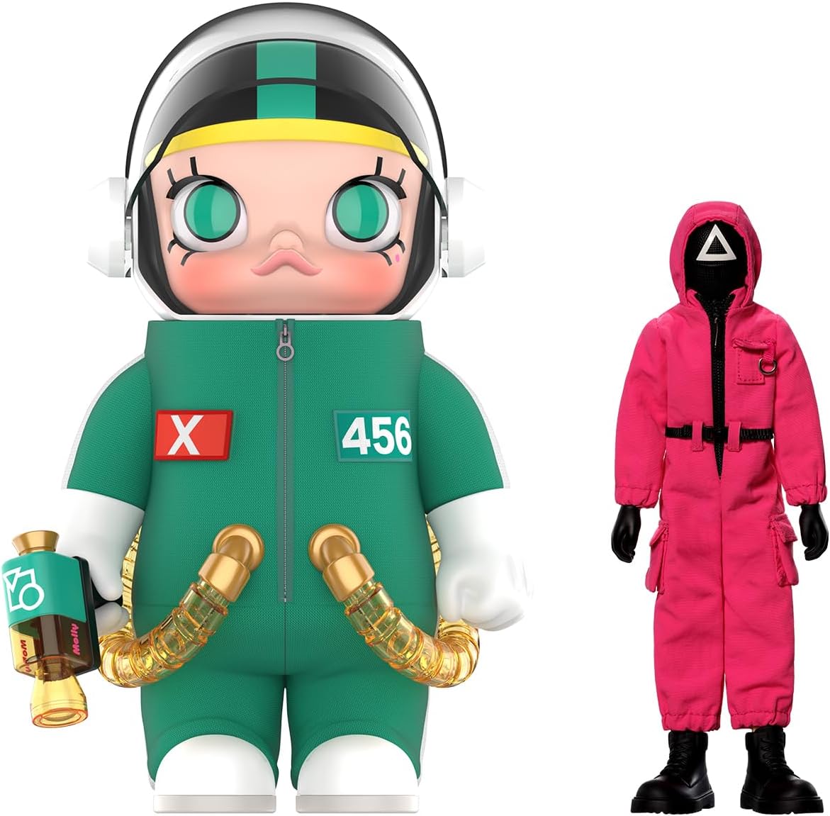 POP MART MEGA Space Molly 400% + Action Figure Squid Game Set, 11.69in/29.7cm + 8.28in/21cm Figurine, Toys for Mordern Home Décor, Collectible Art Toy