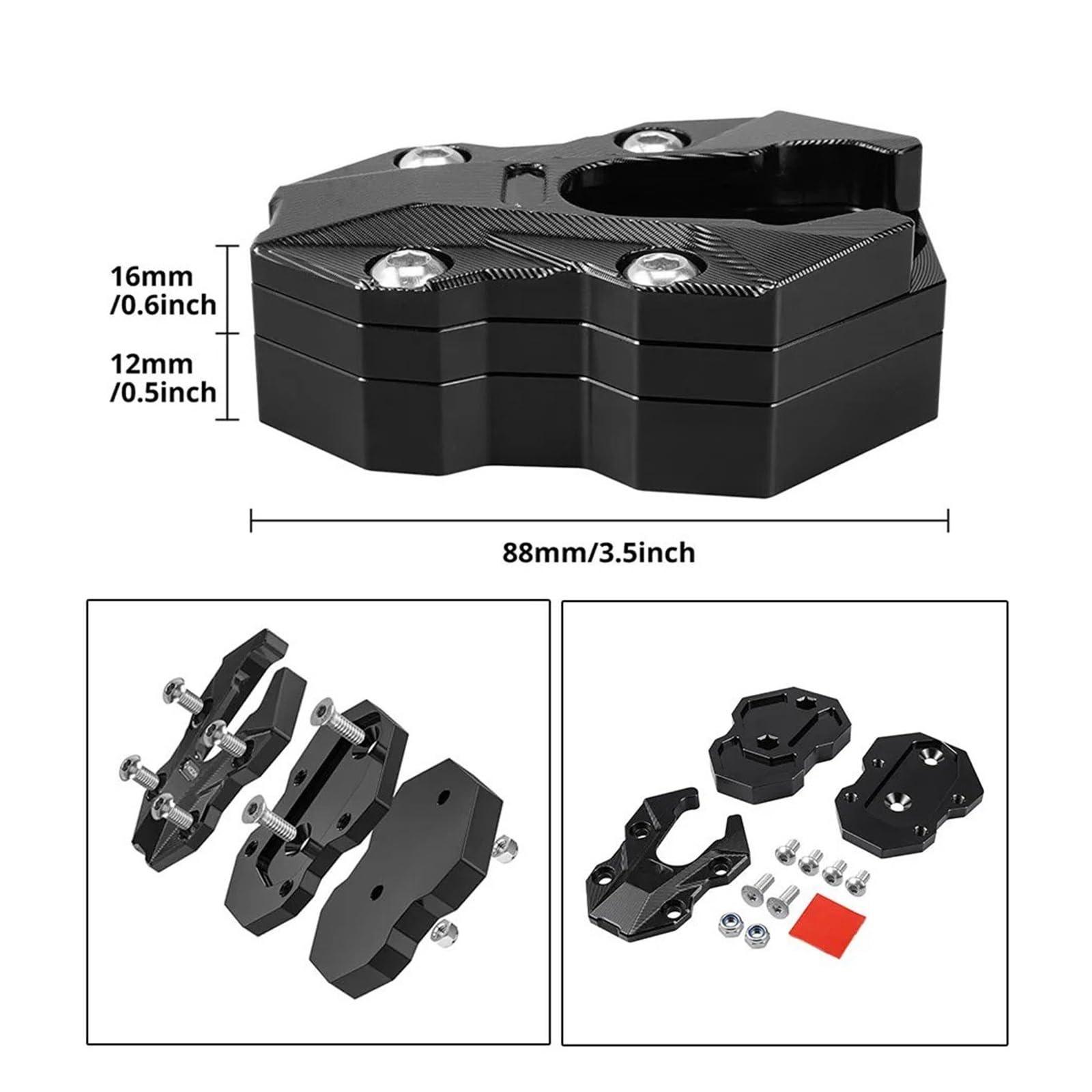 Piede Cavalletto Laterale Moto Per BMW R1300GS ADV R 1300 GS Per Adventure 2024-2025 Piastra Di Estensione Cavalletto Laterale Ingranditore Pad Antiscivolo