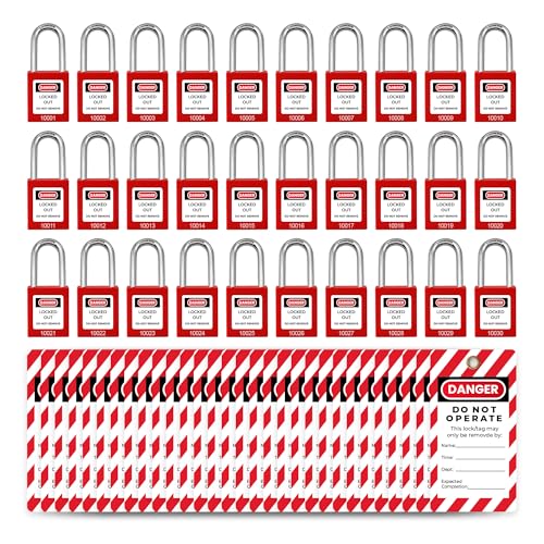 TAEGIQI Lockout Tagout Locks with Tags (30 Pcs)
