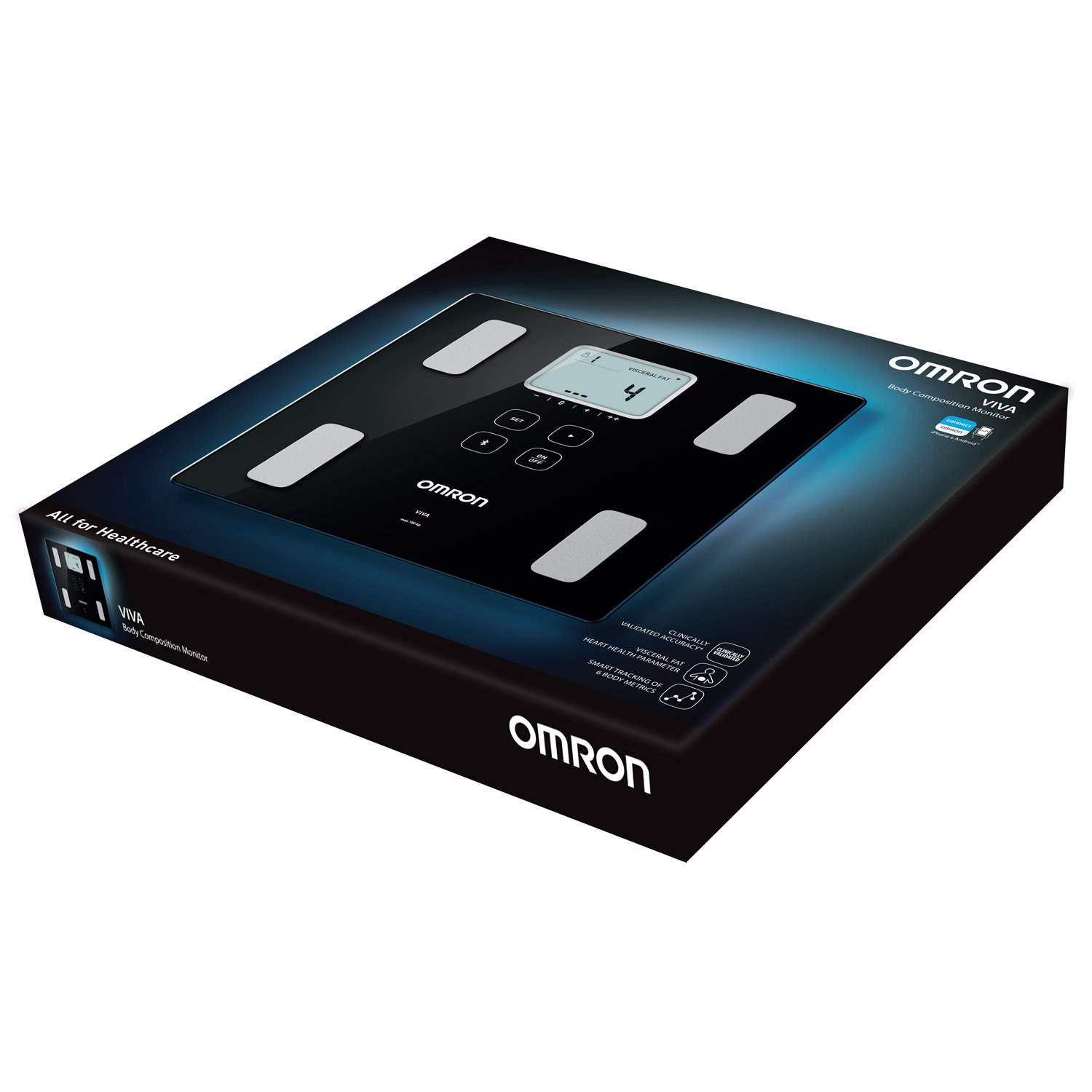 OMRON VIVA Bluetooth Smart Scale and Body Composition Monitor with Body Fat, Body Weight