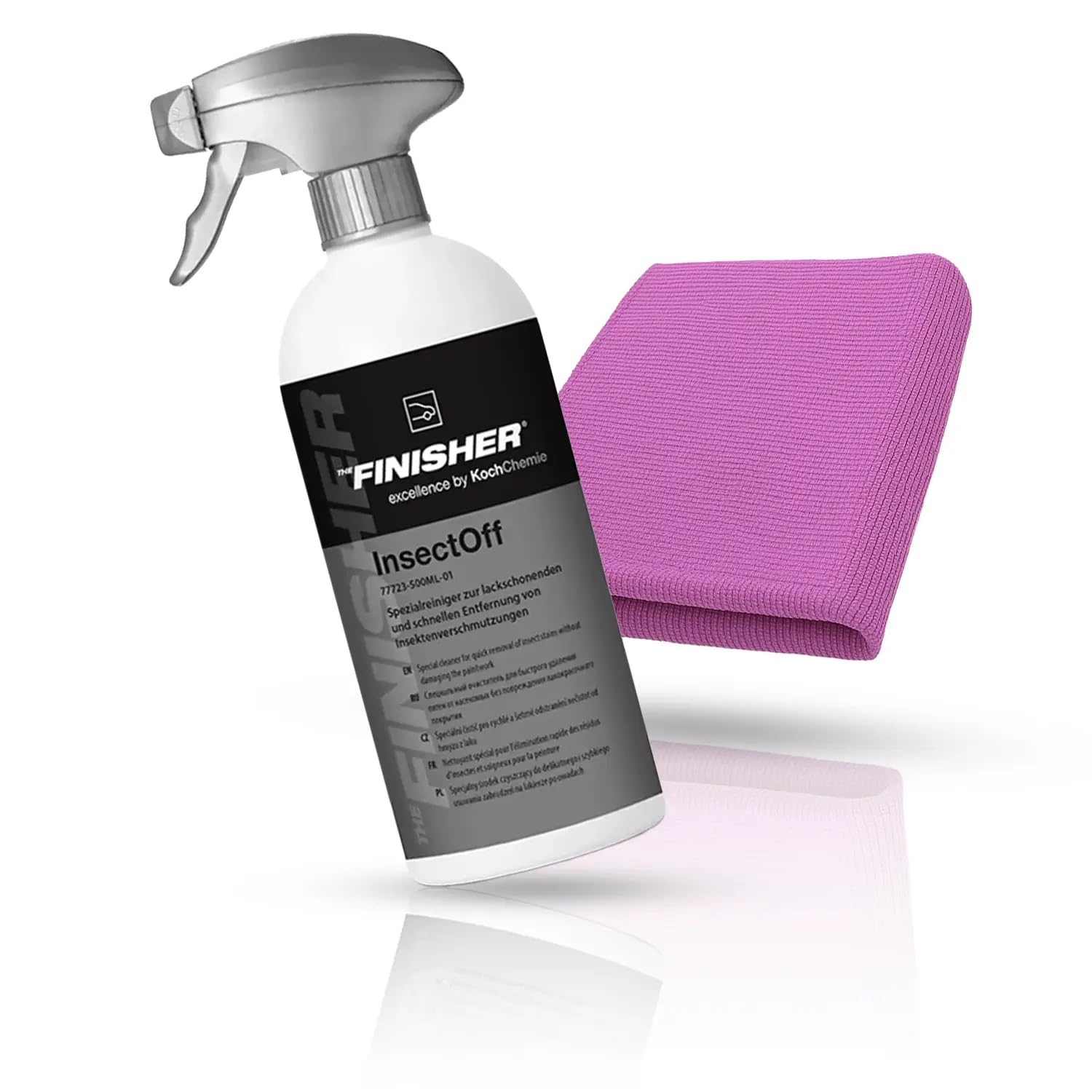 Koch Chemie Insect & Dirt Remover 0,75 l incluso panno in microfibra per rimuovere insetti auto, spray per insetti auto