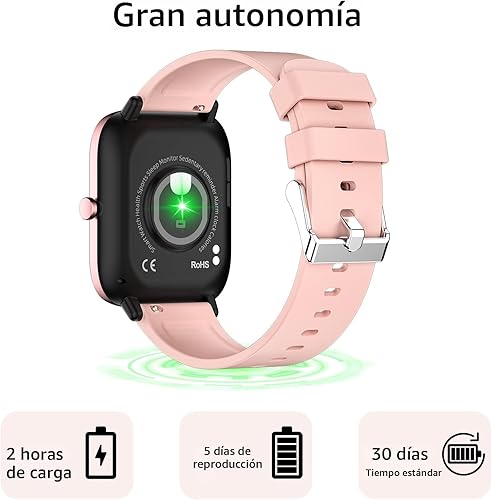 Miniatura 7 de Reloj inteligente para mujer (recepción de llamadas/marcación), reloj inteligente para teléfonos Android y compatible con iPhone, rastreador de