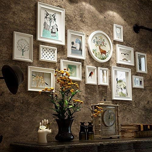 White Solid Wood Photo Frame Creative Photo Wall/Photo Frame Wall Creative Wall Photo Frame Wall Photo Wall