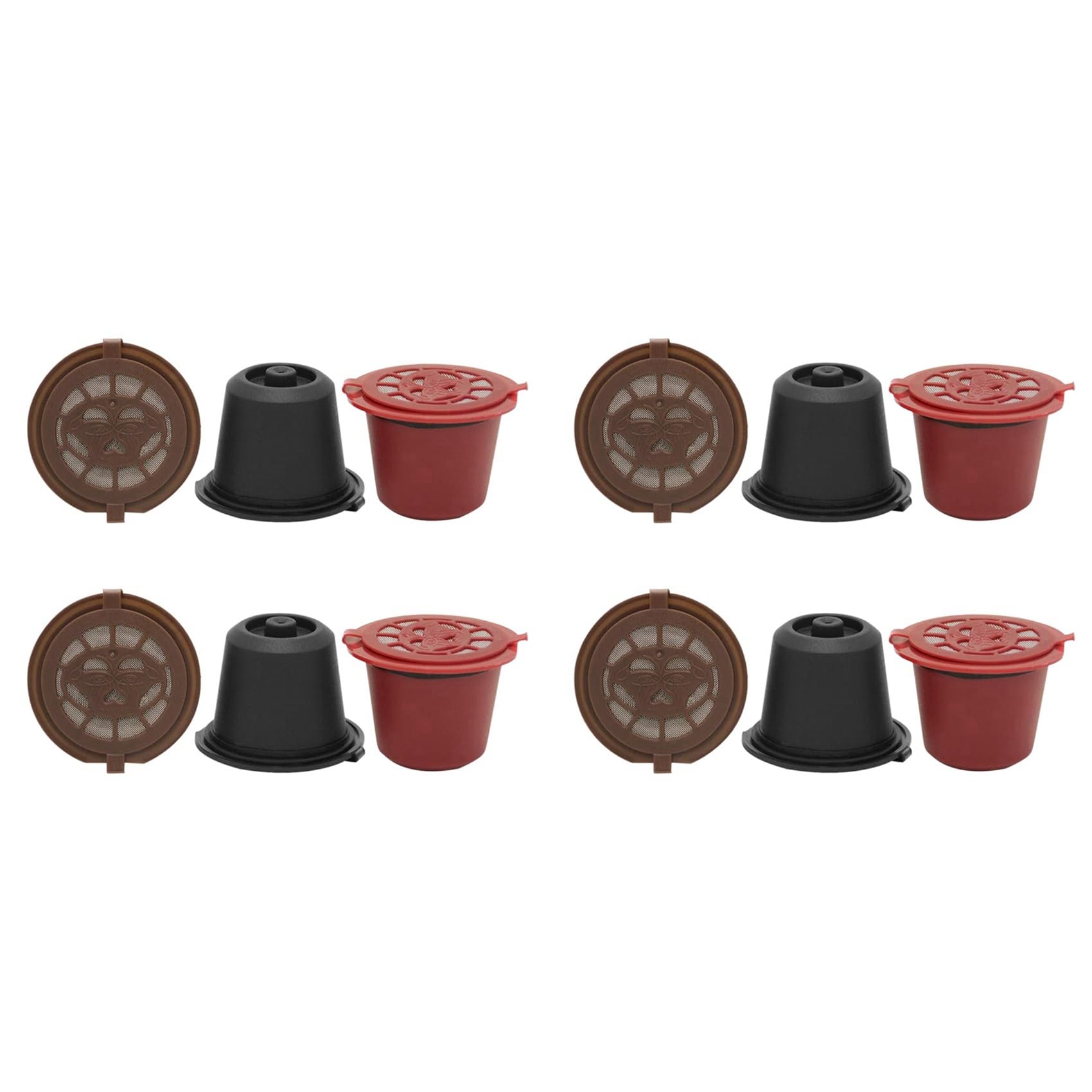 Hndhbfgrt 12 Pcs Refillable Reusable Espresso Capsule for Coffee Machine Reusable Capsule Refill Empty Capsule