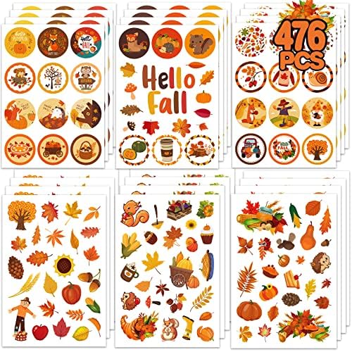 Amazon.com: Teacher Created Resources Fall Stickers, Multi Color (1806 ...