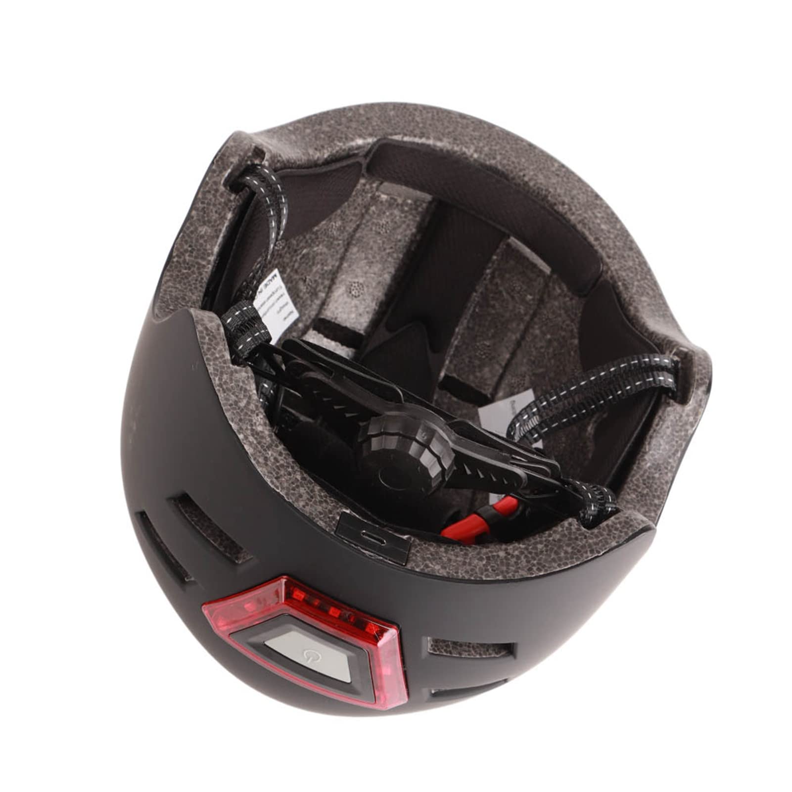Keenso Casco de Bicicleta con Luz LED Recargable USB Carcasa de PC Forro EPS Casco de Ciclismo con 12 Ventilaciones 750 MAh Tamaño Ajustable M para Montar de Noche Scooter Monopatín Adultos