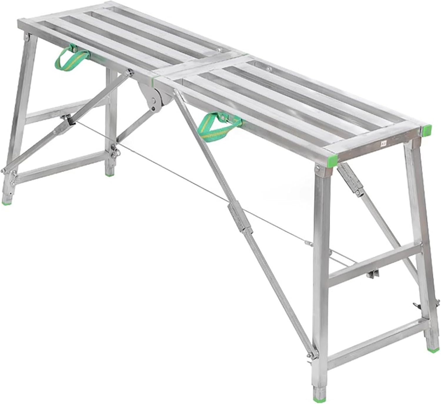 Scaffolding Platform, Folding Work Platform Scaffold Adjustable Height Portable Industrial Step Ladders for RV Cleaning High Painting Walls, Drywall, Decorating