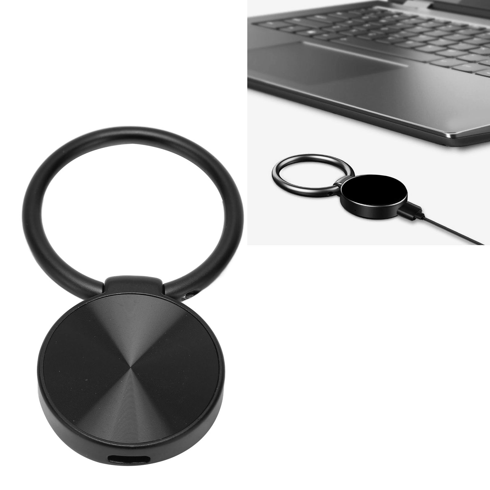 Pyhodi Portachiavi con Registratore Vocale da 4 GB con AI Smart HD Lossless Noise Reduction, Registratore Tascabile, Registratore MP3 per Conferenze, Interviste - Mini Registratore