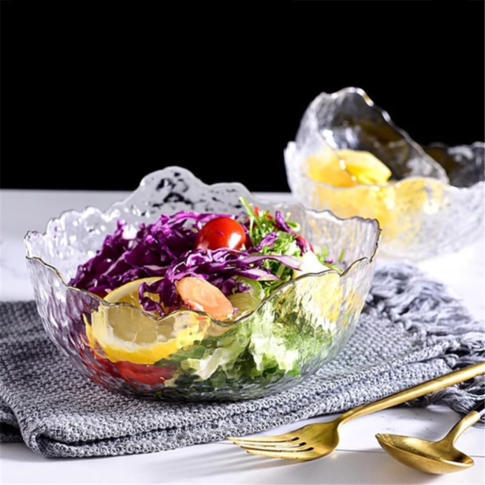 Glasschalen, 3 Stück Küche Mischschale, Glasschalen geeignet für Obst, Gemüse, Pasta, Getreide, Desserts