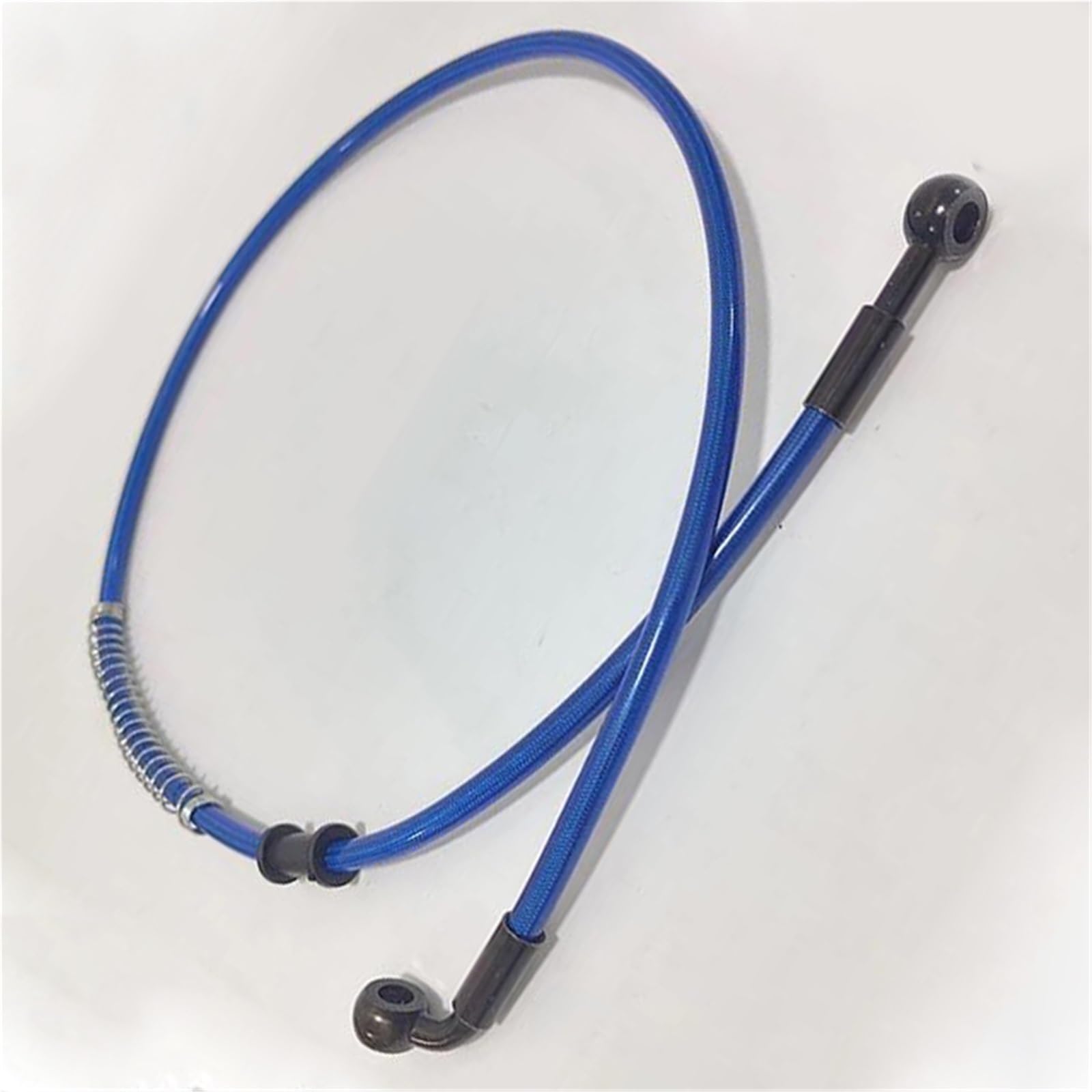Hydraulic Brake Hose Motorcycle Dirt Bike 0°-90° M8 Braided Brake Hose 10mm-500mm Steel Cable Hydraulic Oil Pipe Accessories(50cm)
