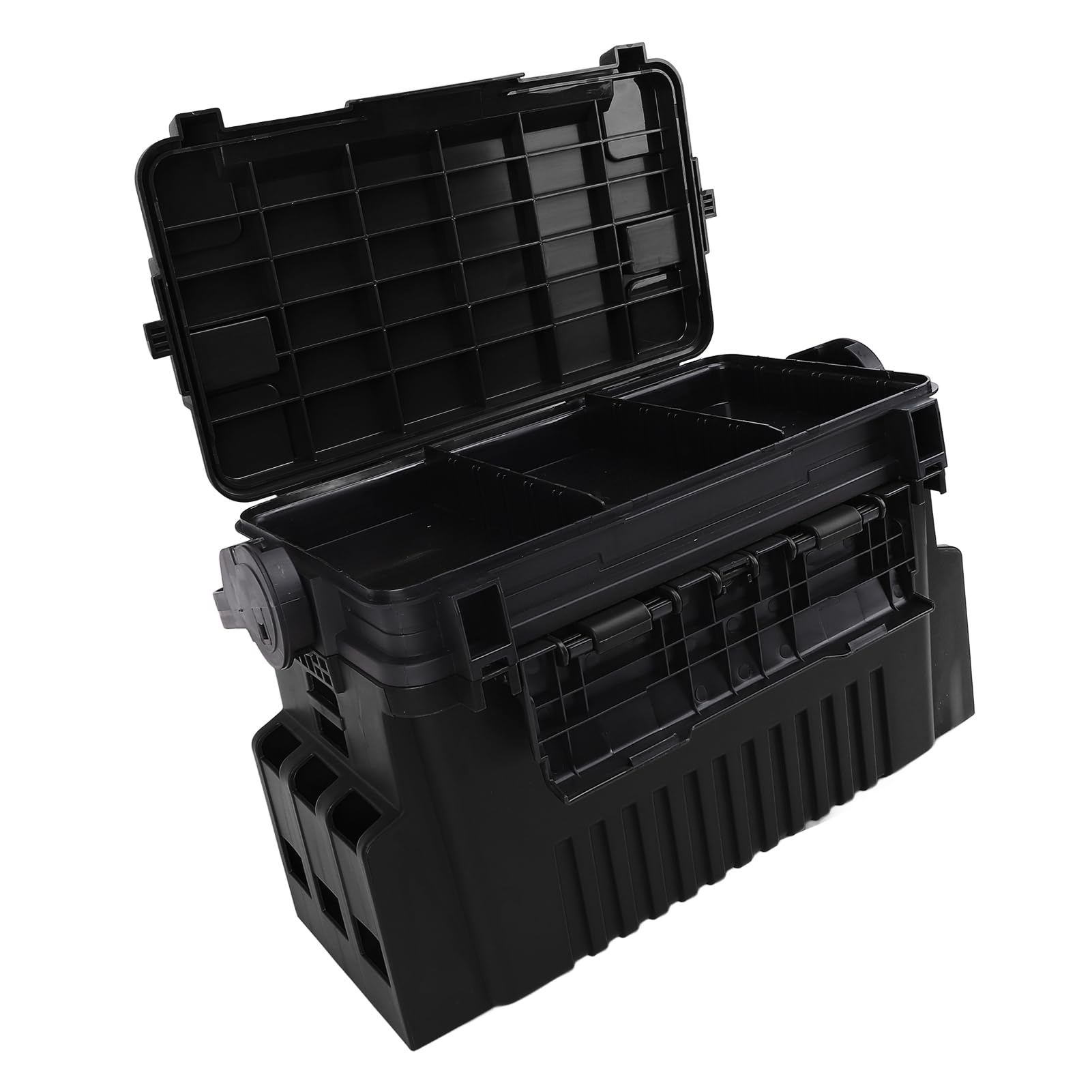 Caja de Aparejos de Pesca, Organizador de Almacenamiento con Divisores Extraíbles y Particiones Ajustables, Diseño de Múltiples Capas para Pesca en Mar y Roca