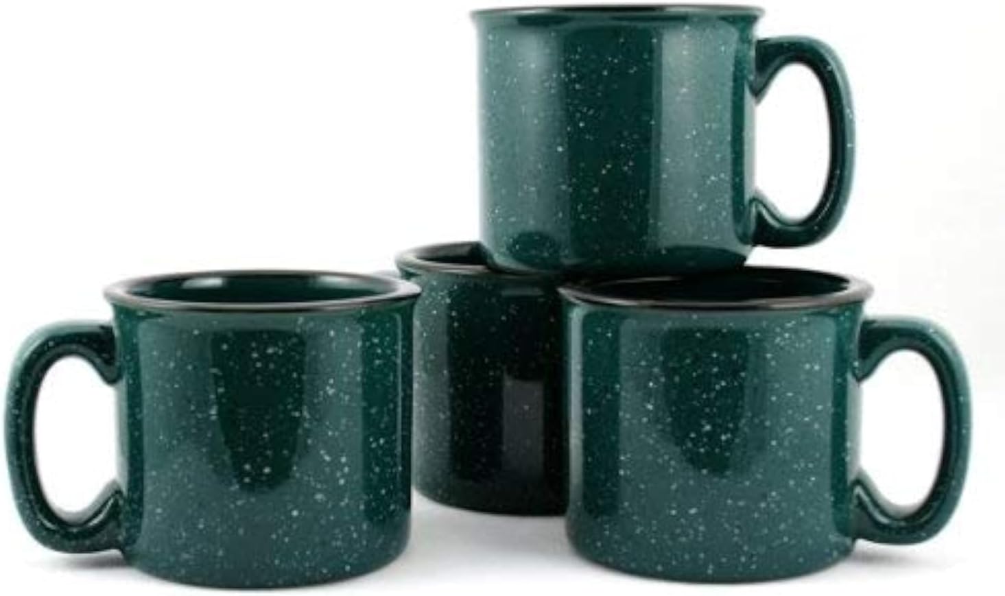 Ceramic Campfire Mug, 15oz - Set of 4 (Forest Green)