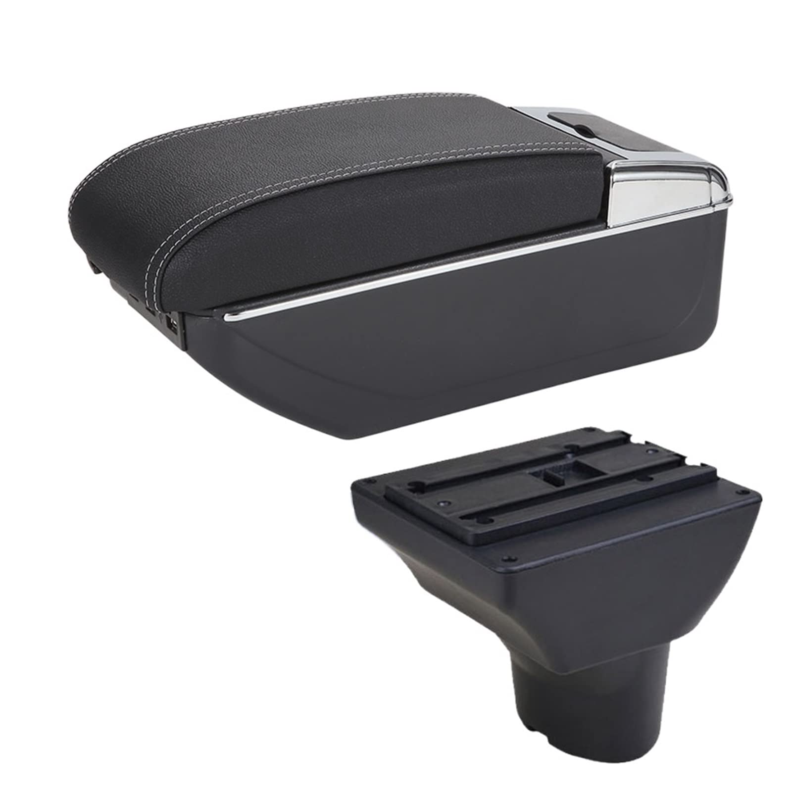 Baiqimv Car Armrest Box Storage Box Car Accessories Interior Parts Retrofit Parts Center Storage Box USB For Hyundai I20(B3 7USB)