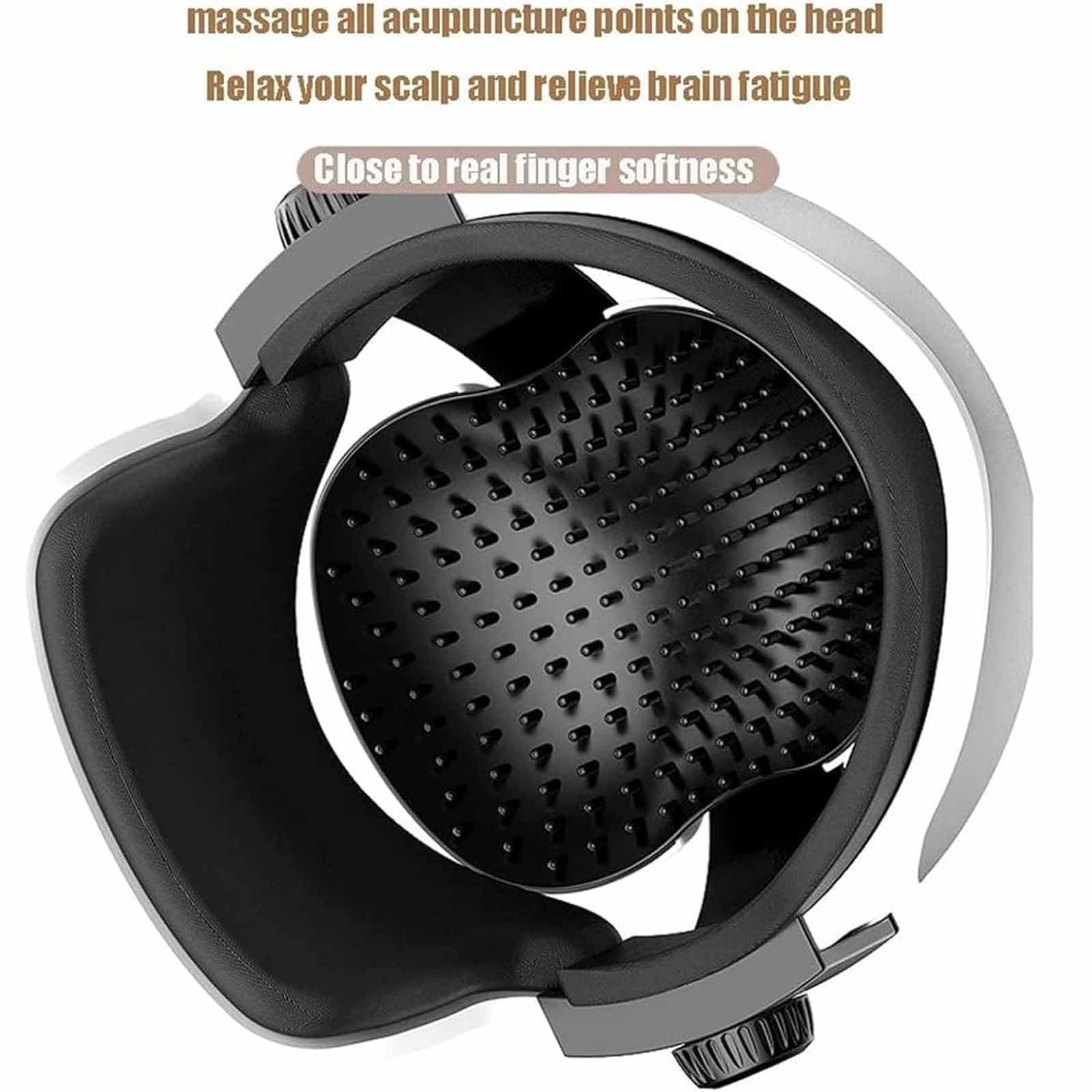 ERICAT Kopf-Top-Akupunktur Und Luftdruckmassage, Elektrischer Kopfmassagehelm Mit Luftkompression, Wärme & Vibration Und Musikplayer, Tiefenentspannung Und Punktmassage, Gegen Kopfschmerzen