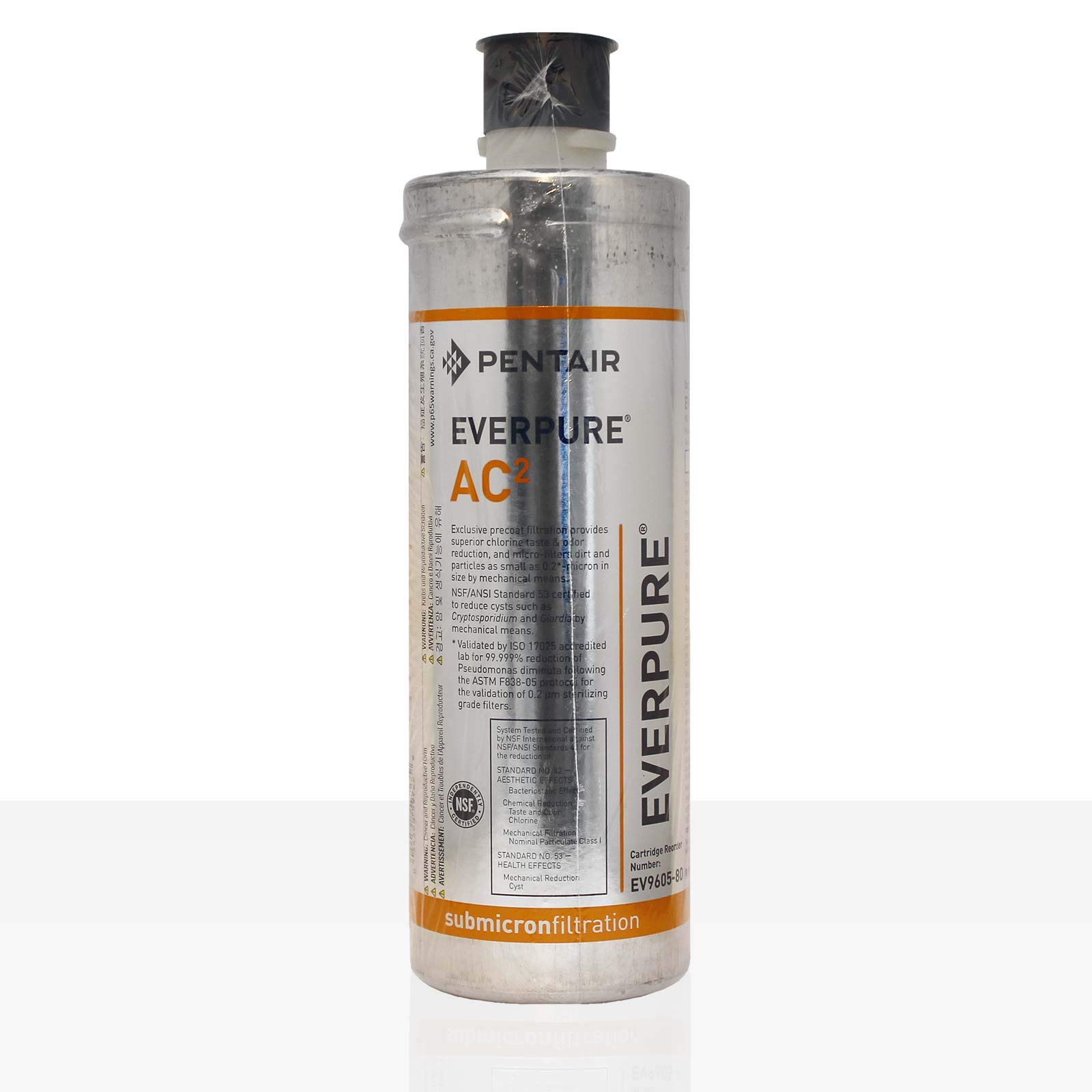 FILTRO EVERPURE AC2 (ex 2DC) 2.840 LITRI 0,5 MCR CONTROLLO BATTERICO - DEPURATORE PURIFICATORE ACQUA RICAMBIO | CARTUCCIA ARGENTIZZATA