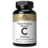 Windmill Natural Vitamins Vitamin C 1,000mg Time Released, with Rose HIPS and Bioflavonoids, Packed with Antioxidants, Supports Immune System, 180 Servings, 180 Count