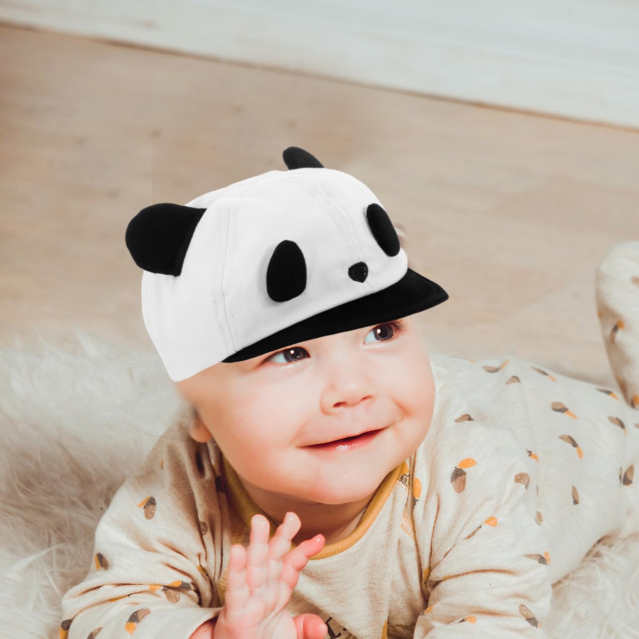 HHRFCS Chłopcy i dziewczęta Kapelusz piracki Panda Czapka z daszkiem Chłopięca czapka przeciwsłoneczna Oddychająca bawełna Modna czapka z czaszką Ochrona Uv