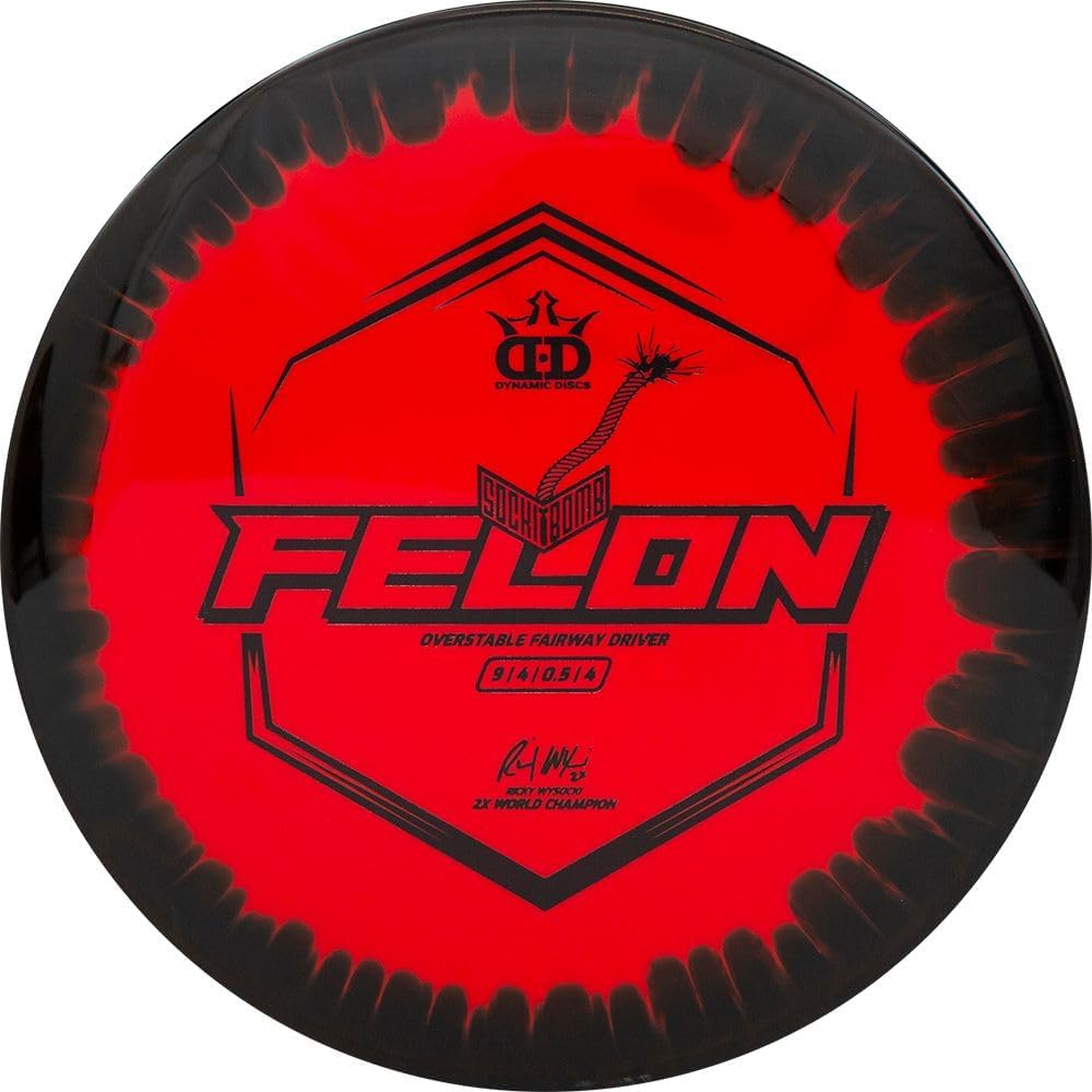 Dynamic Discs Limited Edition Ricky Wysocki Ignite Stamp V1 Supreme Orbit Sockibomb Felon Fairway Driver Golf Disc