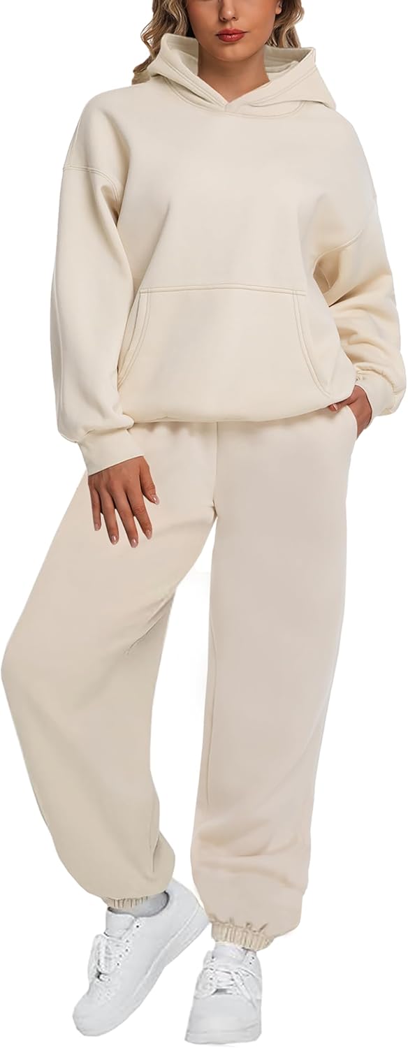 Kottke Womens 2 Piece Outfits Lounge Hoodie Sweatsuit Sets Plus Fall Fashion Clothes Pants Tracksuits