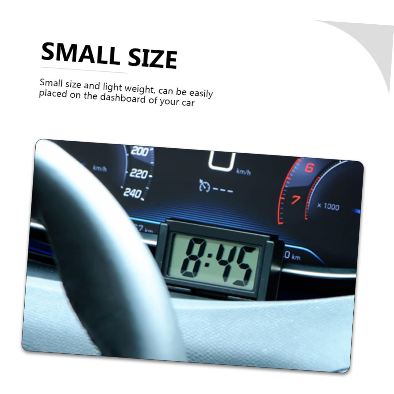 2 Series Reloj Electrónico Reloj Digital De Coche Reloj Para El Tablero Del Coche Reloj De Coche Para Tablero Reloj Digital Del Tablero El Plastico 4 Piezas