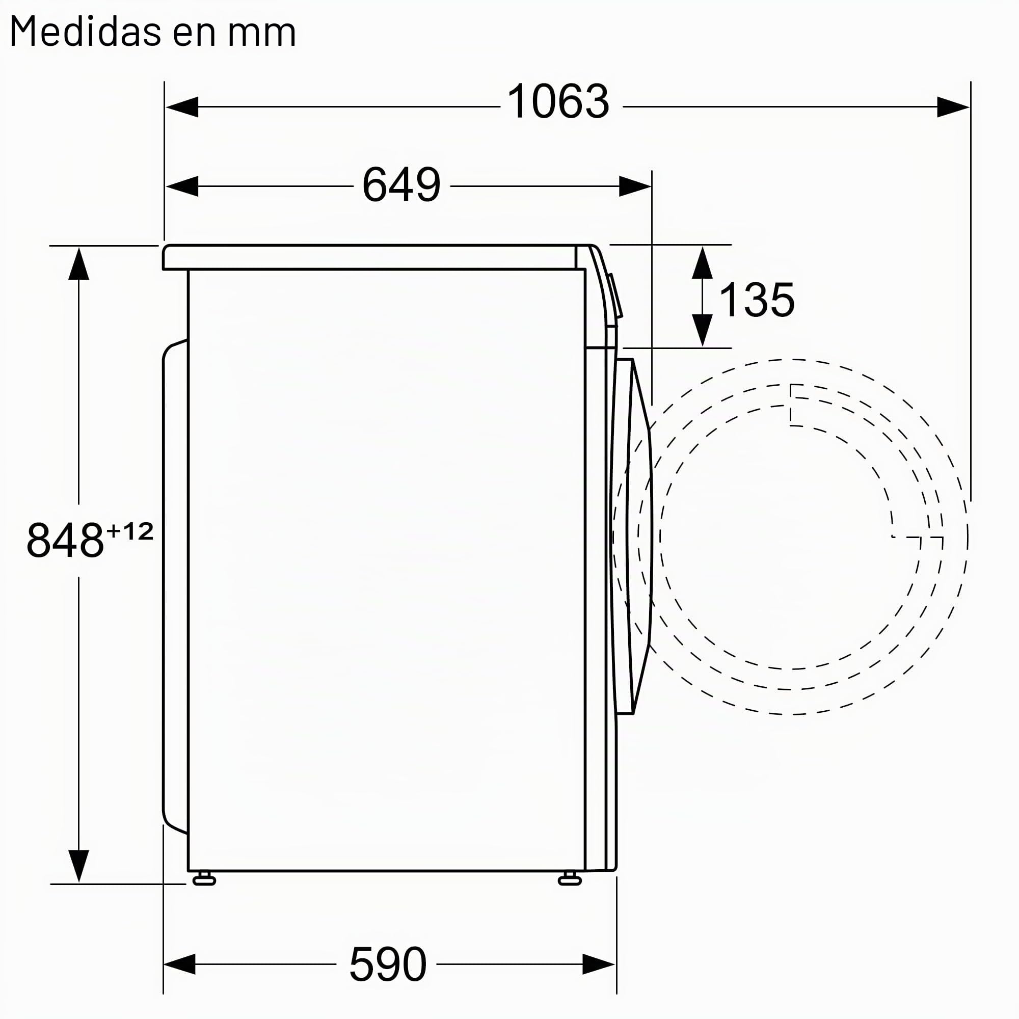 Bosch WNA13470 Serie 4 Lavadora Secadora, 8 kg de lavado y 5 kg de secado, 1400 rpm, secado óptimo Autodry, motor silencioso y eficiente EcoSilence Drive, lavado y secado de 60 pulgadas en 60 minutos