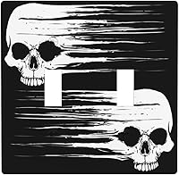 Vista 12 de Cubierta de placa de interruptor de luz basculante de esqueleto blanco y negro para decoración de pared para el hogar, dormitorio, cocina