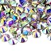 WILLBOND 1440 Pack Hot Fix AB Crystals Flatback Hotfix Rhinestones Round Gems Glass Stones (Crystal AB, 5MM)