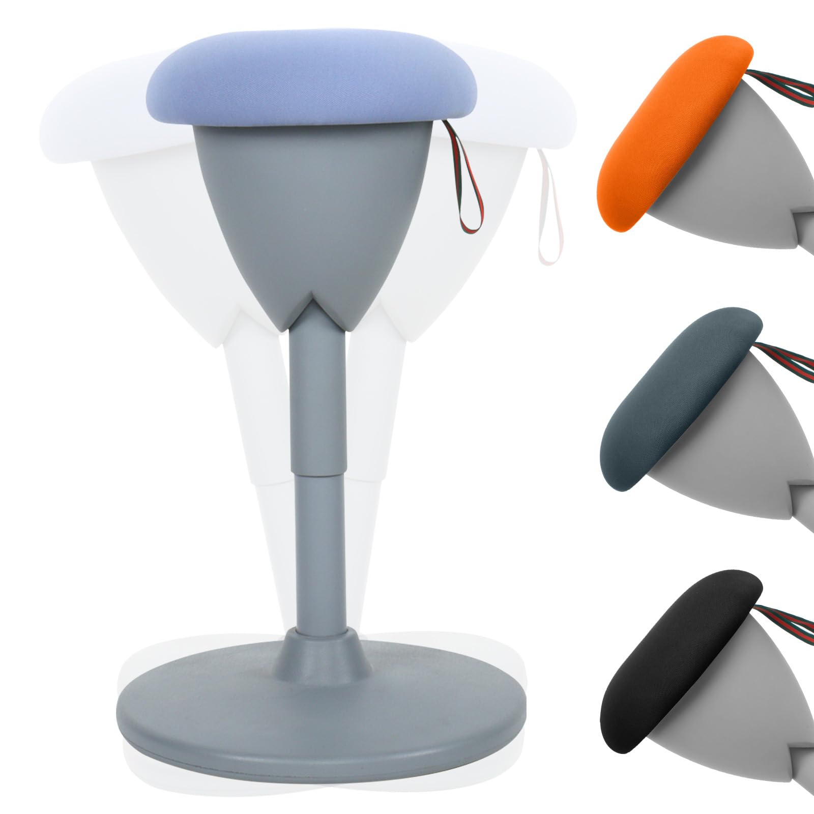 Adjustable Standing Desk Chair, Ergonomic Wobble Stool Standing Desk Stool, Encourage Good Posture, Height Adjustable Stool 19-35", Non-Slip Base, Active Chairs for Adults