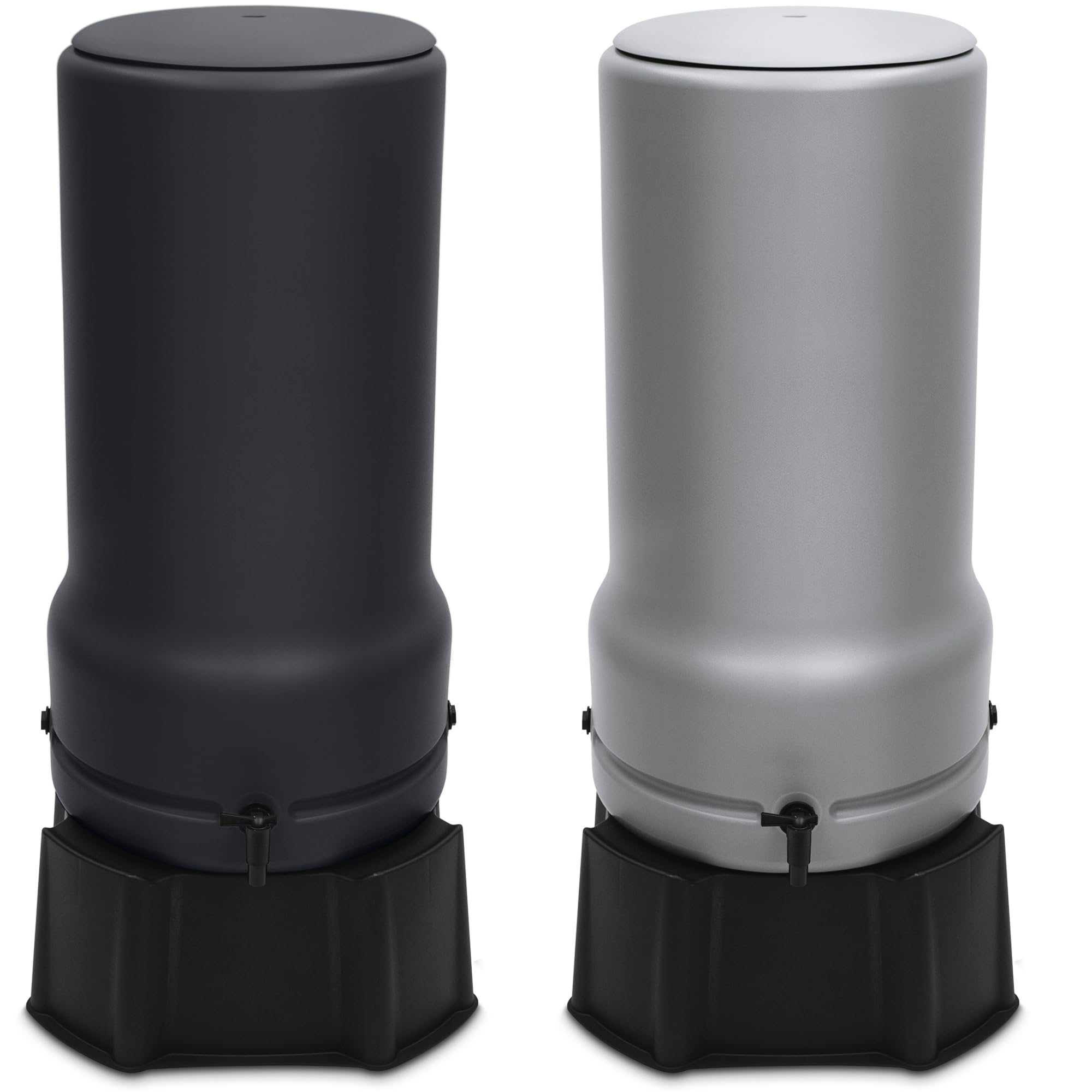 YourCasa Tanque de Lluvia RainBell 200L Con Pie, Tapa y Grifo - Barril de Plástico a Prueba de Heladas - Depósito de Agua Para Jardín, Colector