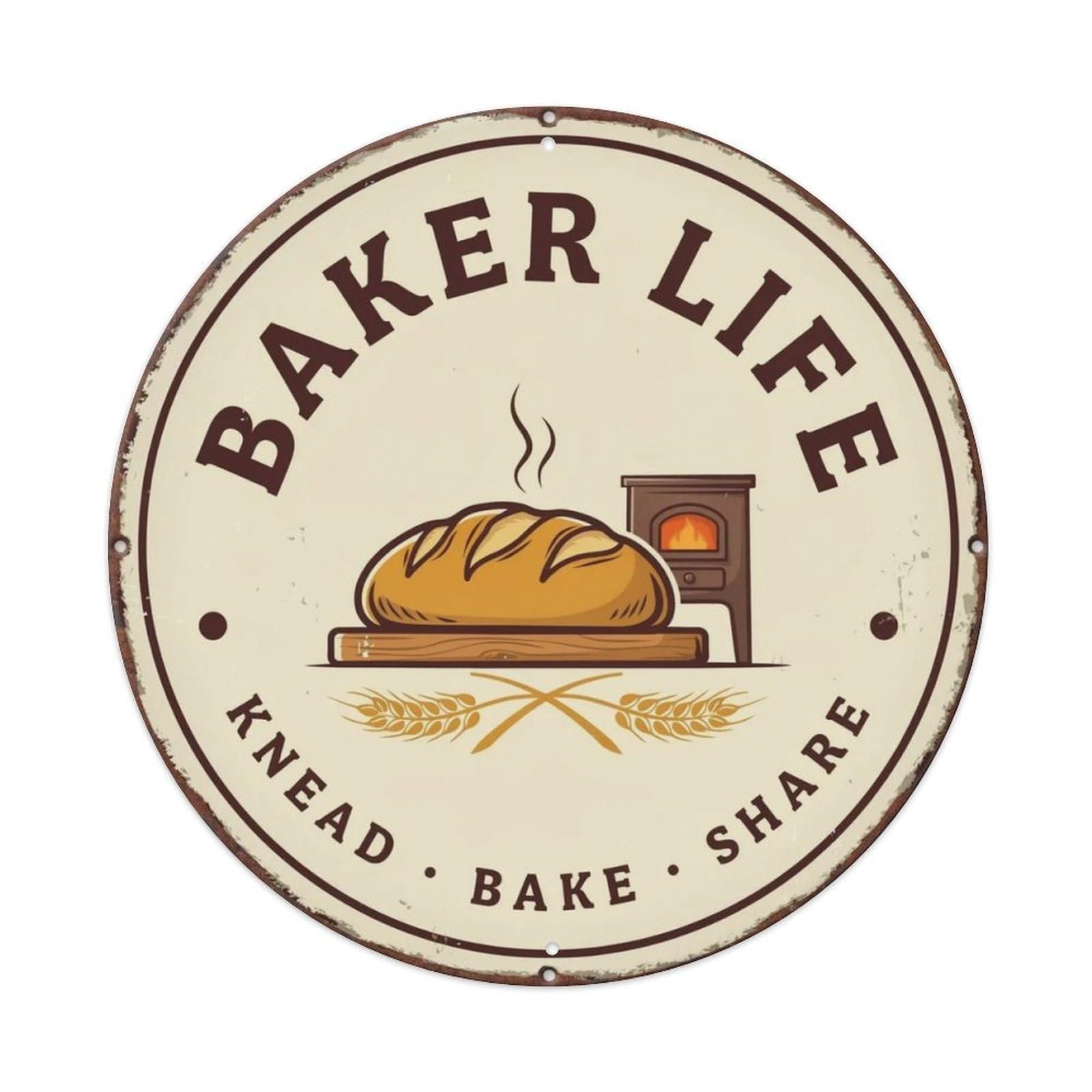 Baker Life Metal Tin Sign Plaque