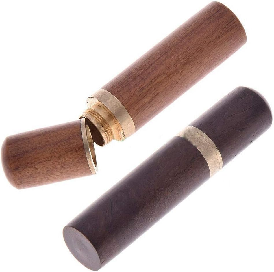 Chiloskit 2pcs Embroidery Wood Sewing Needle Holder Case