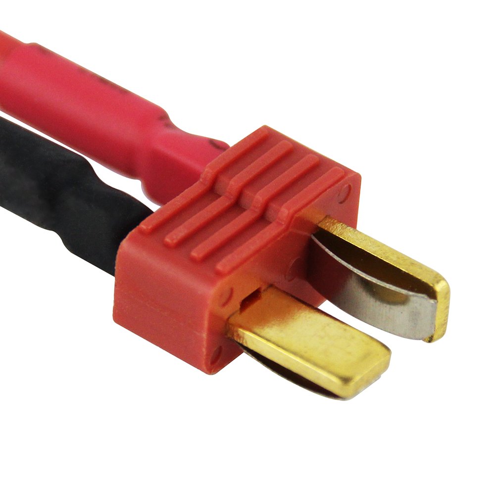 OliYin 2pcs Adaptateur Deans Vers Traxxas - Câble 2 Mâles Anti-Dérapants Vers 1 Femelle