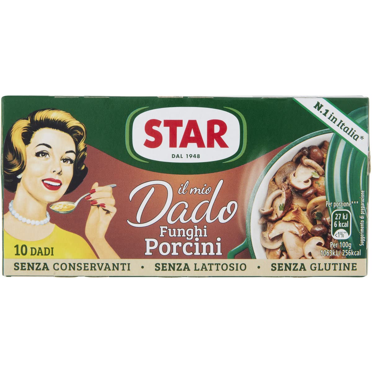 6X Star dadi Porcini Mushroom Stock Cubes 100 g (Pack of 6)