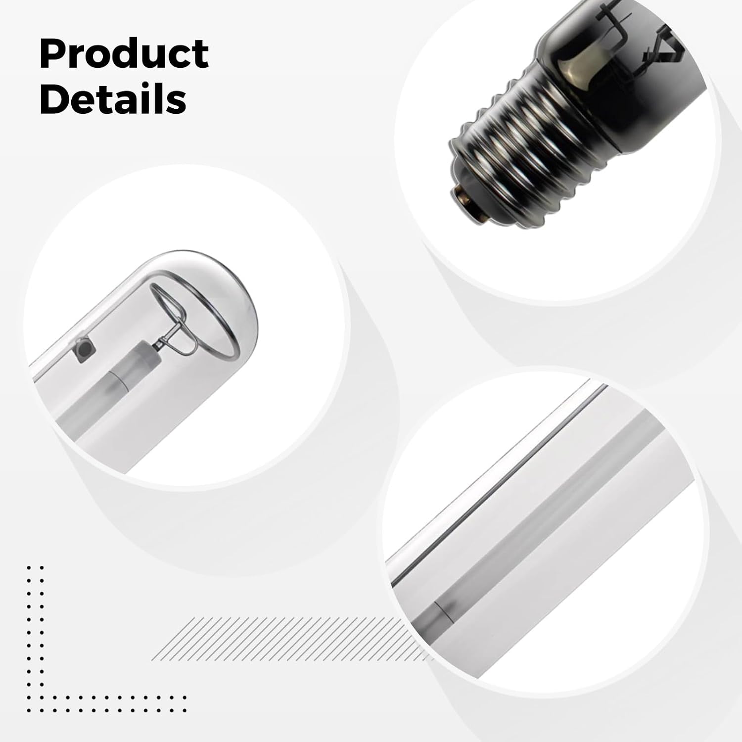 600W Hps Grow Light Bulbs 2 Pcs, High-Pressure Sodium Lamp, 590Μmol/S, 150Lm High Luminous Efficiency, 24000-Hour, Explosive-Proof, for Greenhouse, Indoor Plant