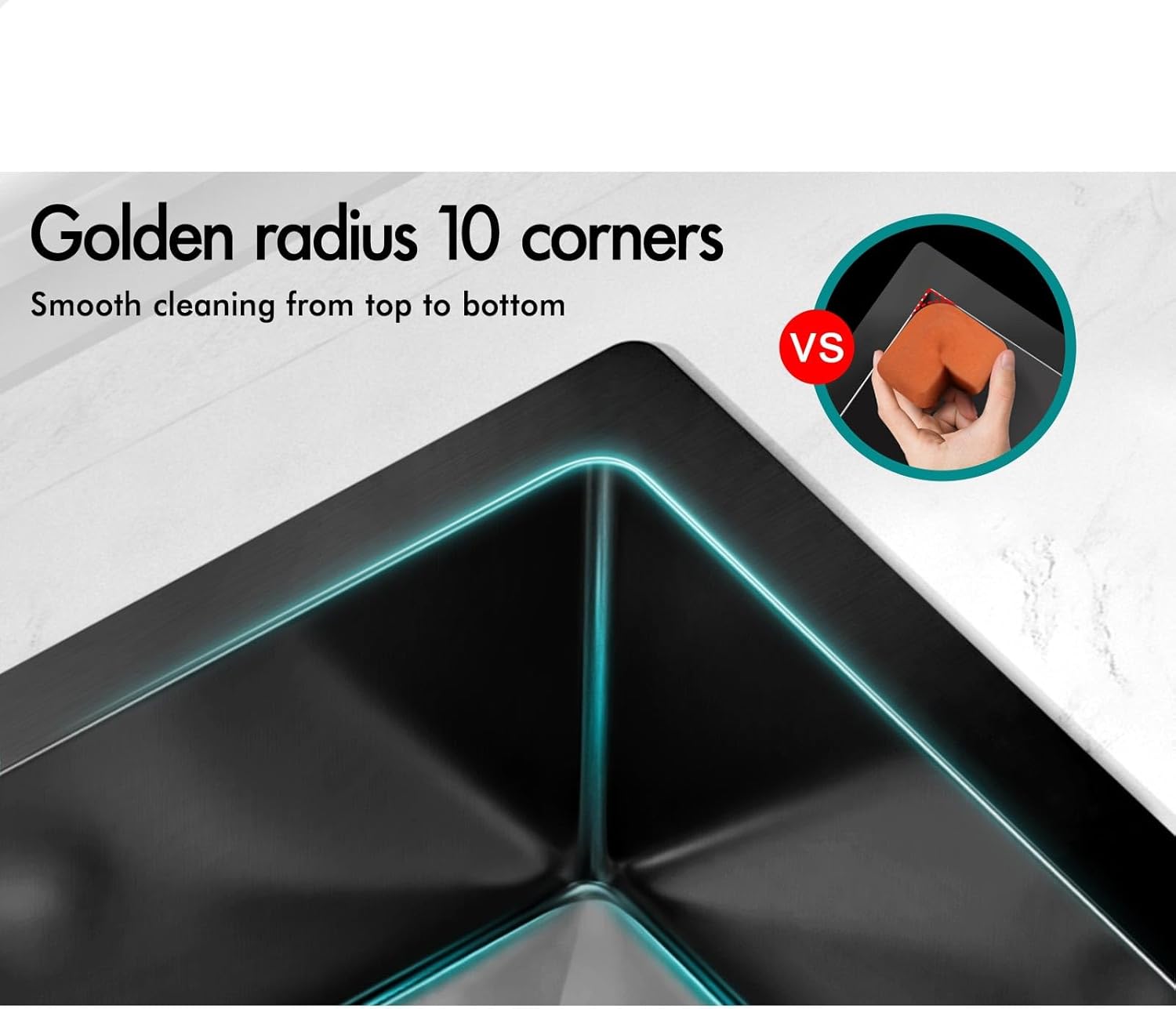 Kitchen Sink Double Bowls with Waste Strainers & Drainboard, 1000 x 450 x 205mm, 304 Stainless Steel Water Basin Sinks with 3mm Thick Edge & Nano Coating in Black