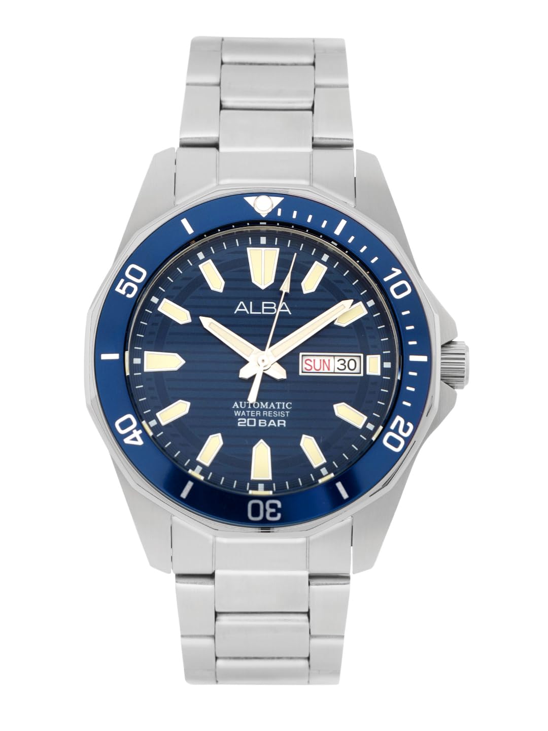 Alba Stainless Steel Mens Analog Wristwatch Al4453X1, Dial Color-Blue, Band Color-Silver (B0CD831L8B) Amazon Price History, Amazon Price Tracker